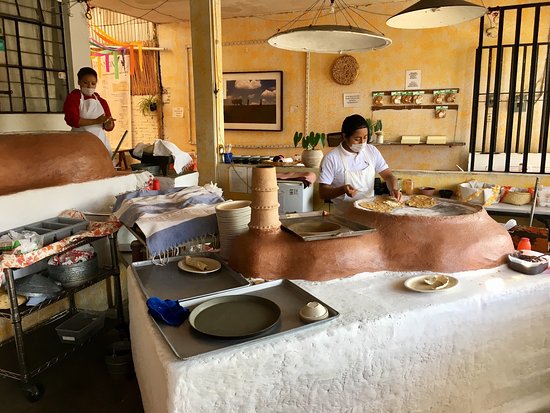 traditional restaurant in Mexico with clay oven